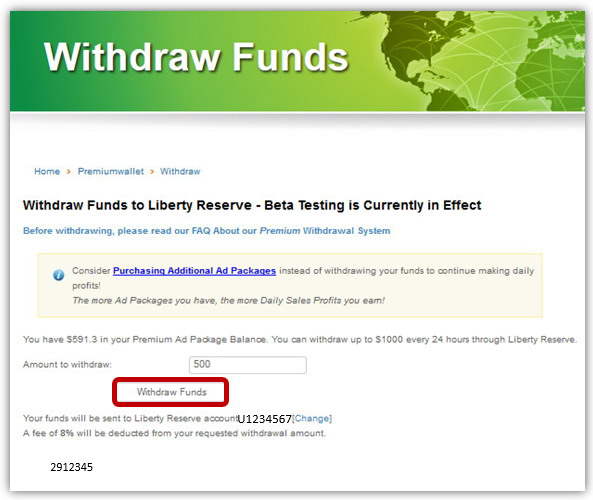 How to Withdraw Your Money to Liberty Reserve.