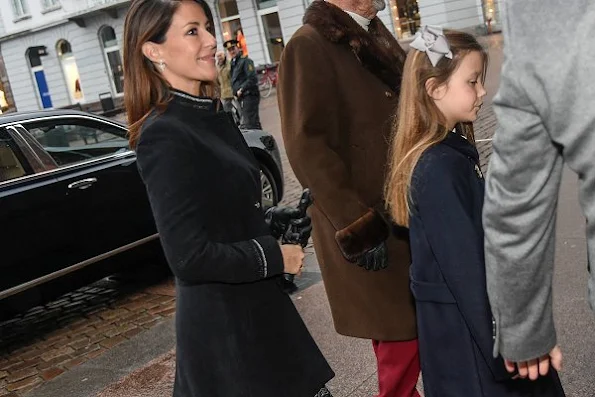 Crown Princess Mary,  Princess Isabella,  Princess Marie. wore JOSEPH Double Cashmere Oslo Coat and Prada boots