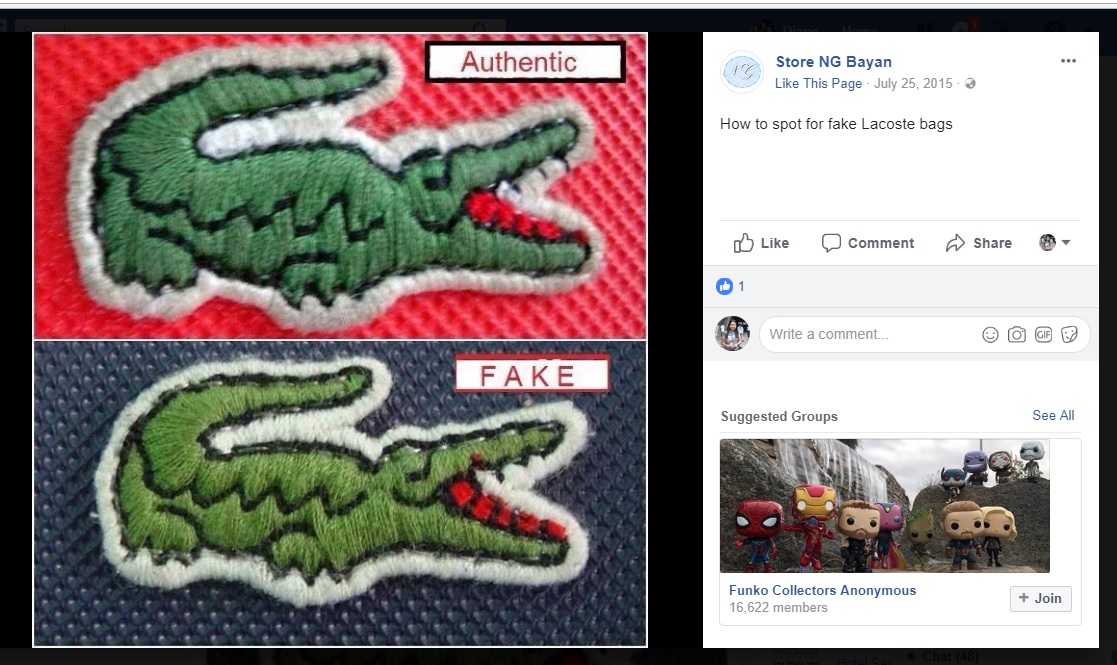 how to spot fake lacoste bag