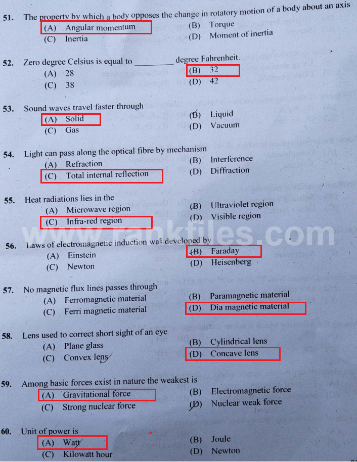 Solved Paper Kerala PSC Lab Assistant (Medical Service ) 07072018