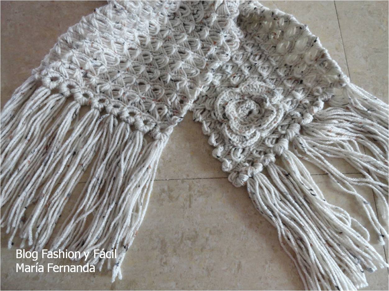 Fashion y Fácil DIY: Cómo hacer una bufanda de 1. Una bufanda fácil a o ganchillo (A scarf peruvian pattern)
