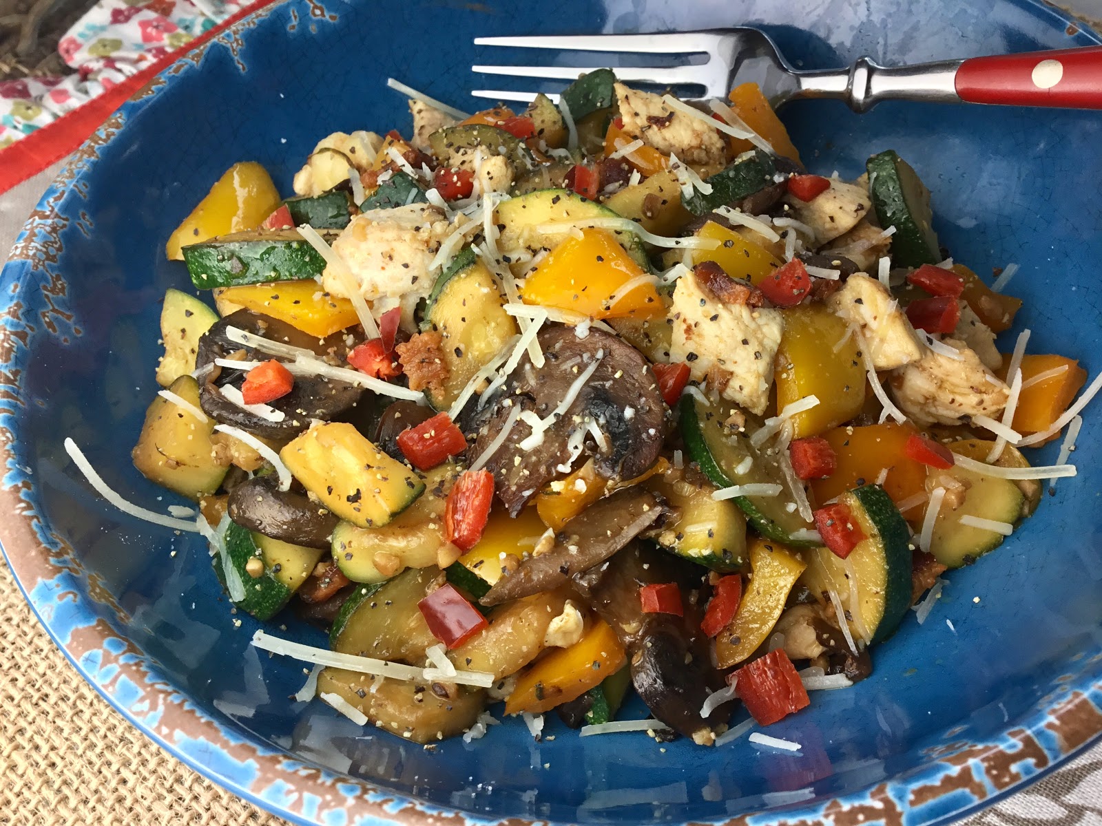 Food Fitness by Paige Keto Zucchini Stir Fry