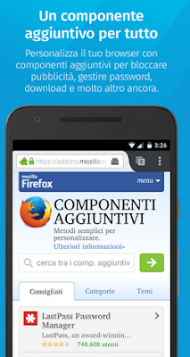 APP BROWSER MOZILLA FIREFOX PER NAVIGARE IN INTERNET DA SMARTPHONE APP BROWSER MOZILLA FIREFOX PER NAVIGARE IN INTERNET DA SMARTPHONE