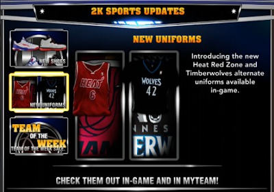 Heat Red Zone and T'Wolves Black Sleeved Jerseys