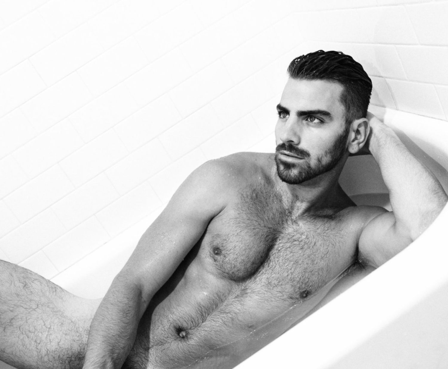 Splish, Splash, Naked Nyle DiMarco Is Taking A Bath.