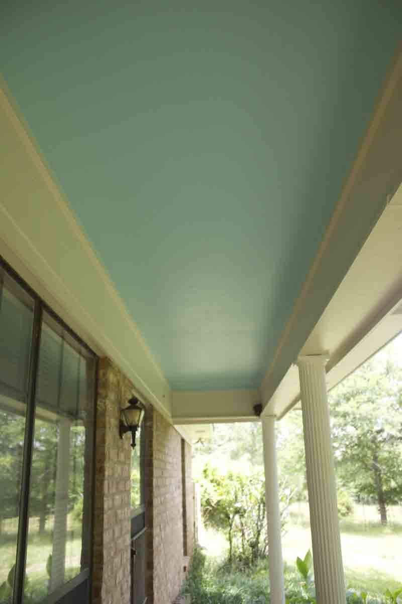 Blue Porch Ceilings And Backyard Projects