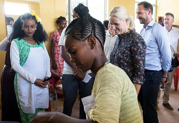 Crown Prince Haakon and Crown Princess Mette-Marit visited Hitsats Refugee Camp in Tigray region, Ethiopia