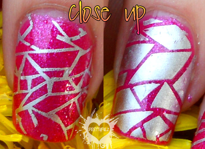 10. Pink and Silver Abstract Nail Art - wide 1