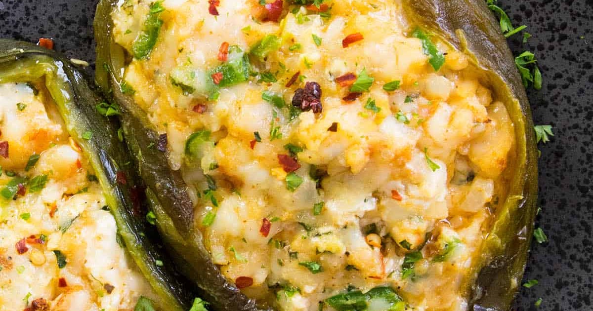 Shrimp and Cheese Stuffed Poblano Peppers loulousucre Recipe in