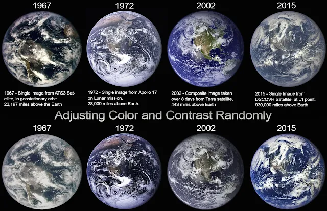 As muitas versões da Terra desde 1967 até 2015