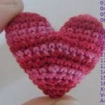 patron gratis corazon amigurumi | free pattern amigurumi heart