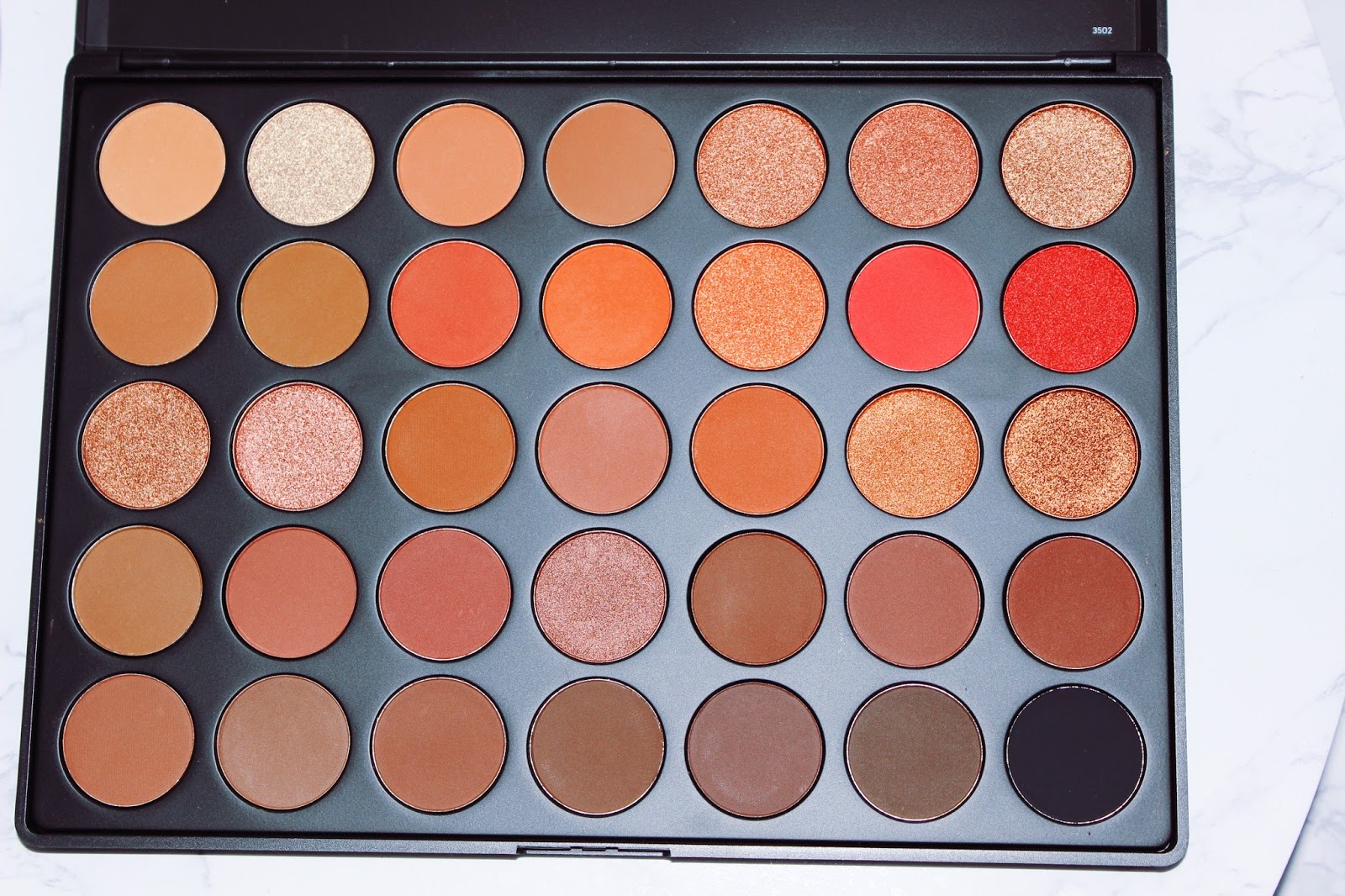 Morphe 35O2 "Second Nature" Palette Swatches The Ra