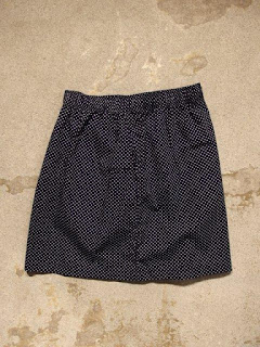 FWK by Engineered Garments "In Navy Printed Polka Dot Issue"