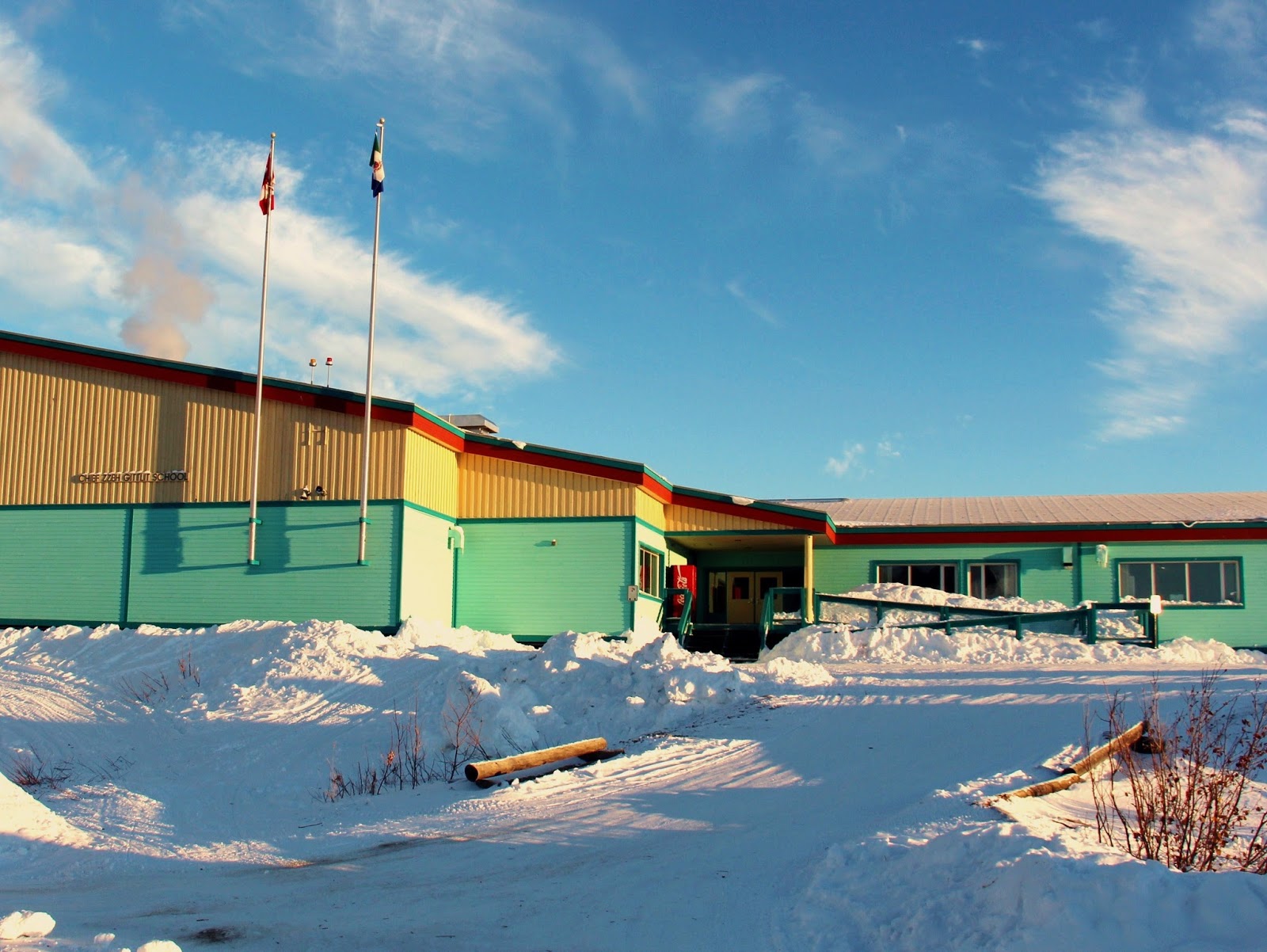 Ultima Thule Old Crow, an Arctic native village in Northern Yukon, Canada