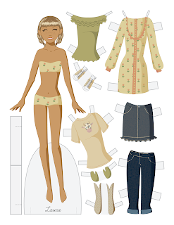 Laura - Fashion Friday Paper Doll Laura - Fashion Friday Paper Doll
