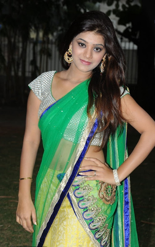 Yamini Bhaskar Half Saree Navel Show