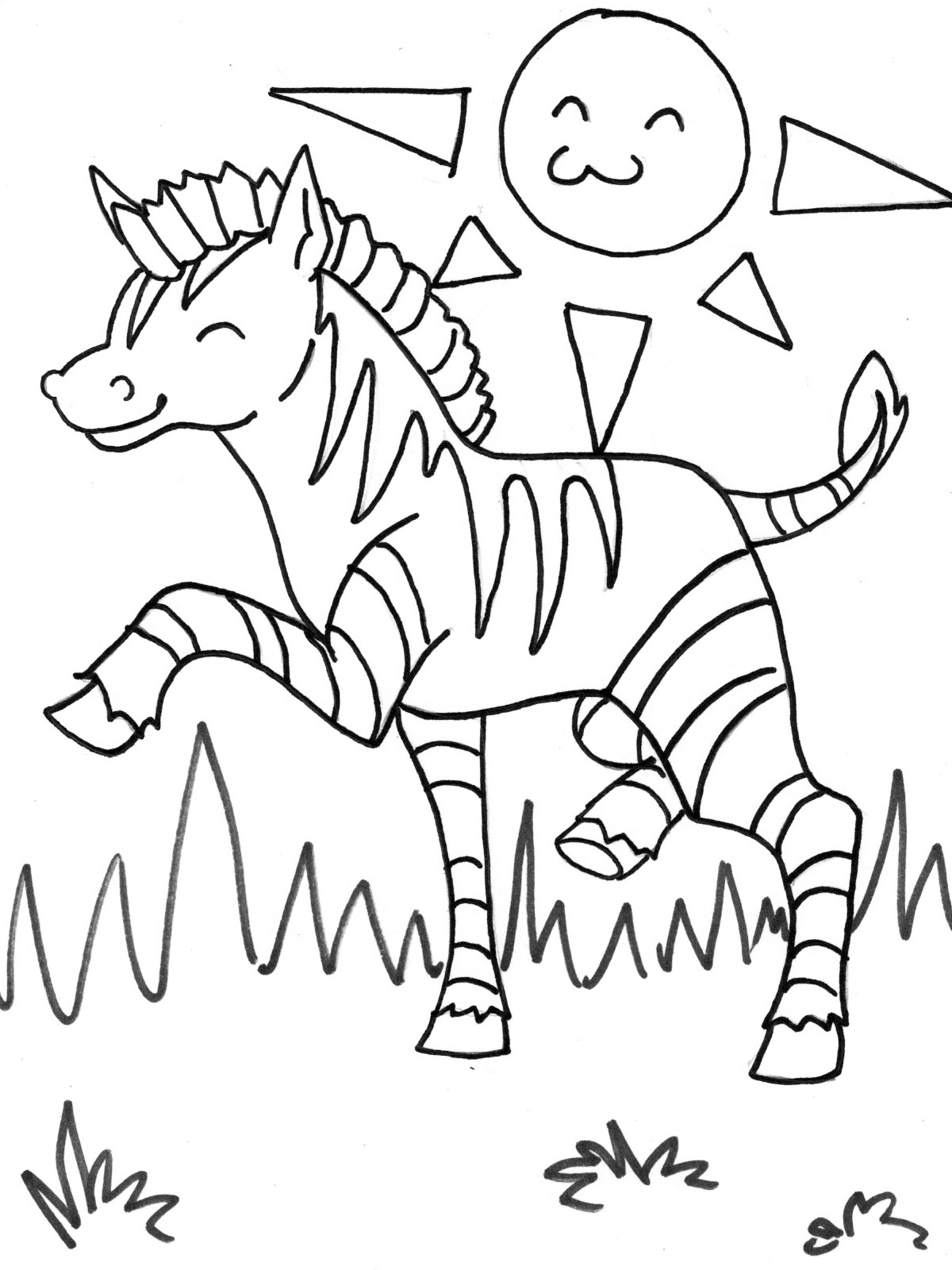 zebra pages for coloring - photo #44