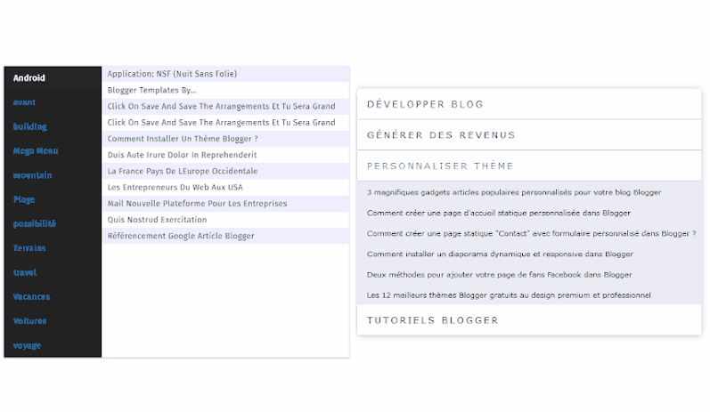 Ajouter une page Plan de site ou Index personnalisée dans Blogger