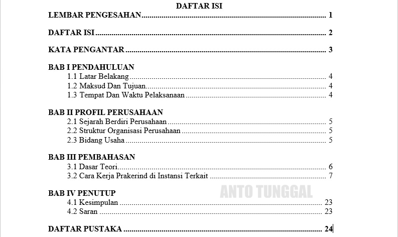 Contoh daftar isi skripsi dalam bahasa inggris Contoh Kata Pengantar Laporan Prakerin Rpl - Kumpulan Contoh Laporan