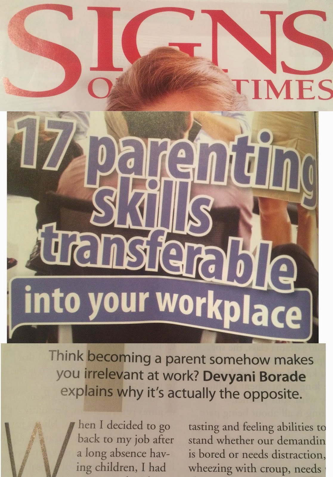 Verbolatry - Devyani Borade - 17 Parenting skills transferable into your workplace - Signs Of The Times