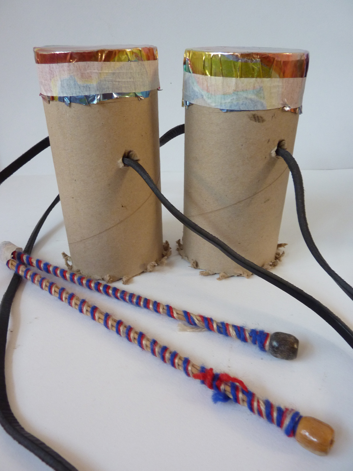 turning pages Cardboard drums