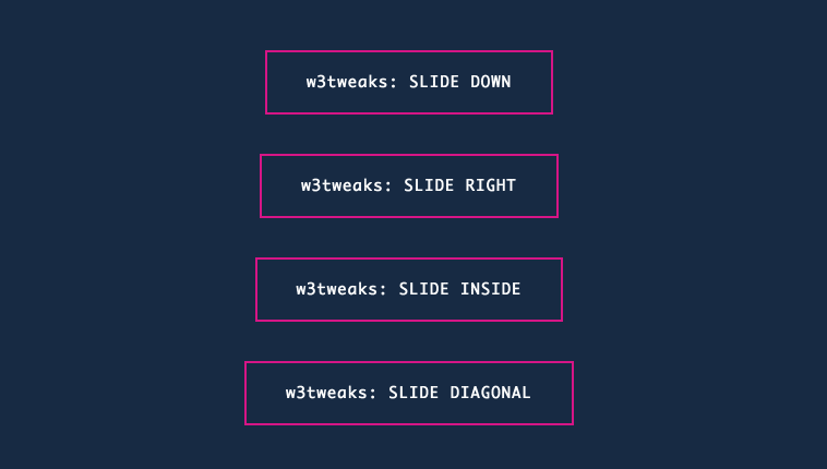 CSS Slide Effects On Button Hover Preview