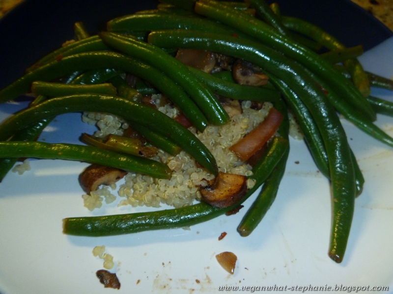 Vegan, What? Blanched Green Beans with Sauteed Veggies