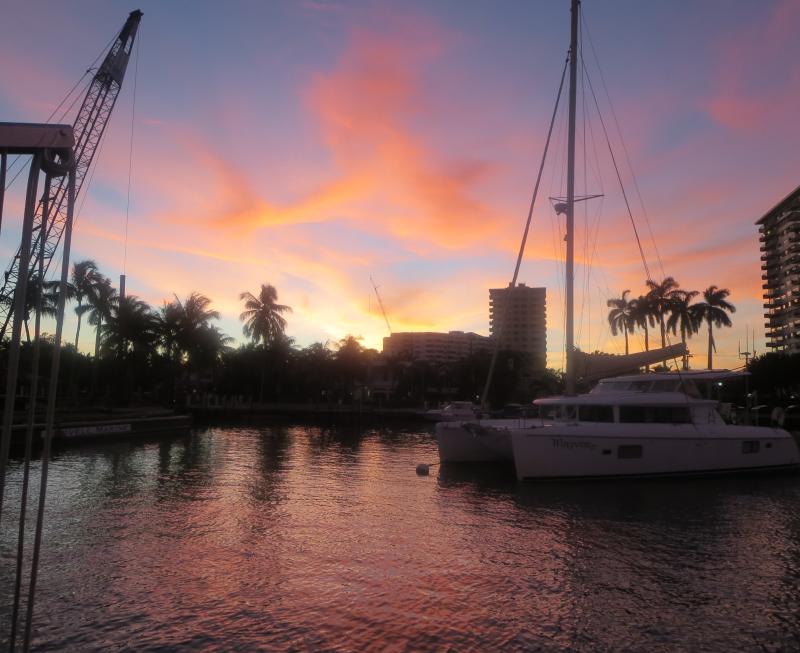 Cruising the ICW with Bob423 Ft Lauderdale at a mooring after 15