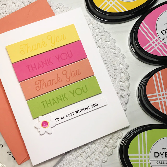 Just Dandy Studio Day 4 Bold Borders Diagonal + Sentiment Staples