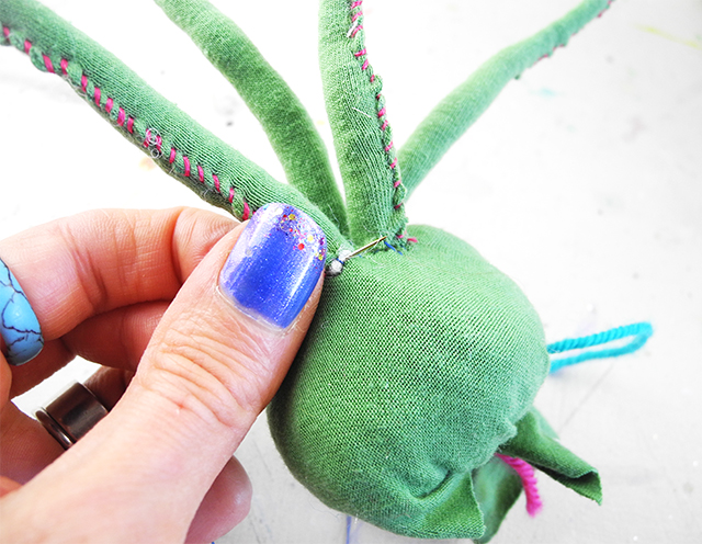 creating with Jules: fabric sewn succulent