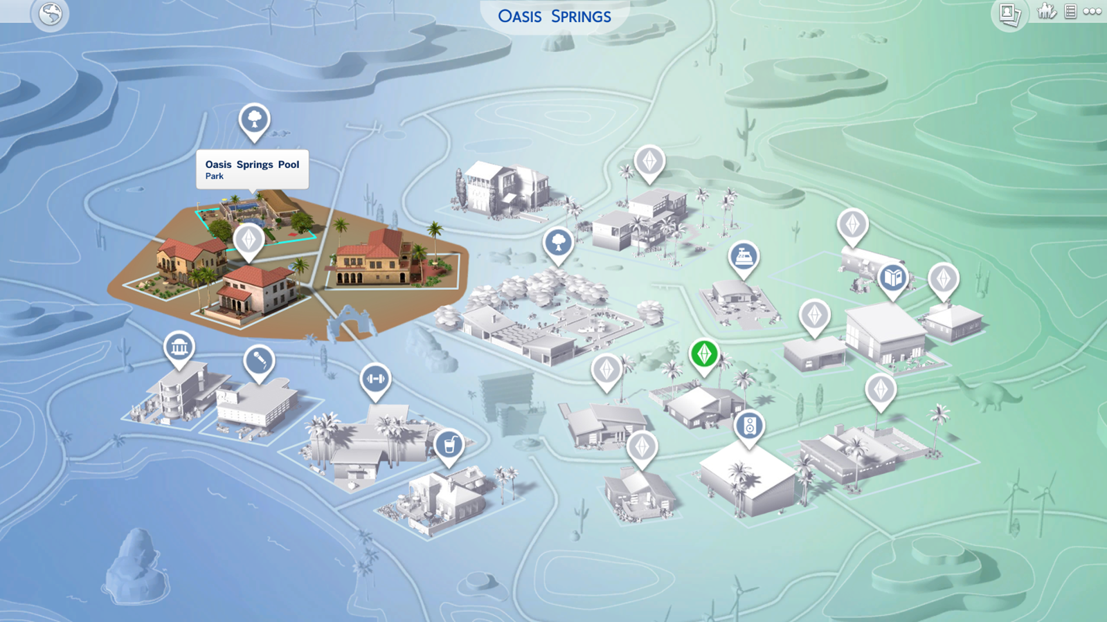 Симс 4 карта оазис спрингс