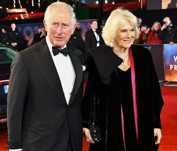 The Duke and Duchess of Cornwall attended the World Premiere of the film 1917 at Leicester Square in London