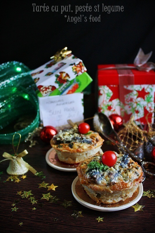 Tarte festive cu pui, peste si legume