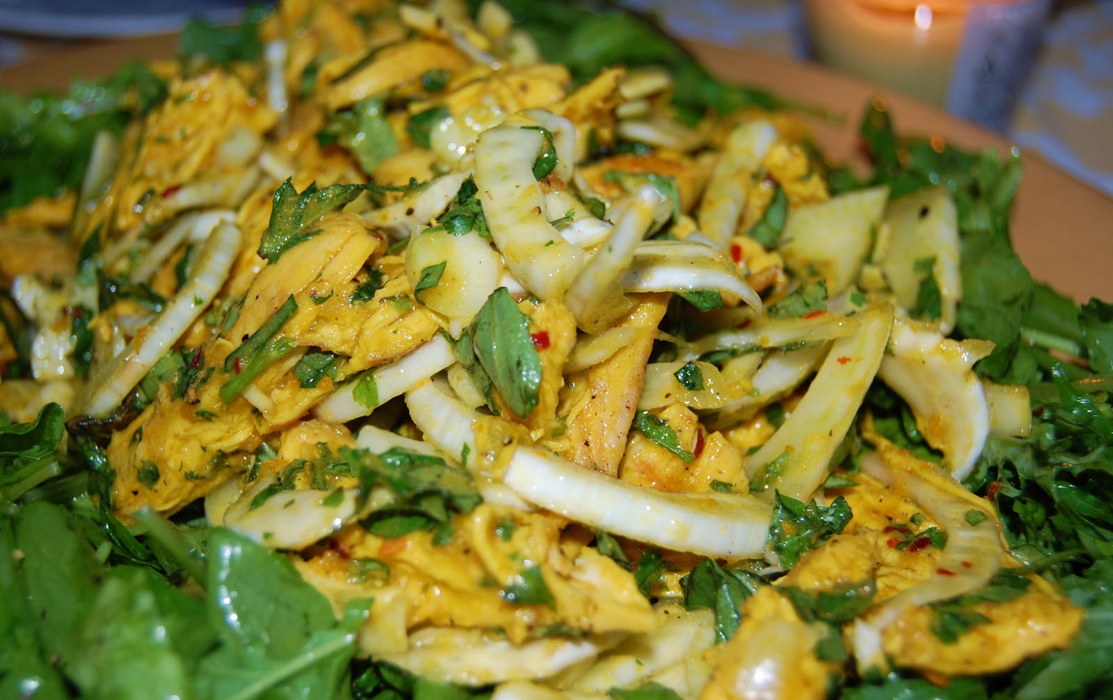 KnitOne,PearlOnion Saffron Chicken & Herb Salad