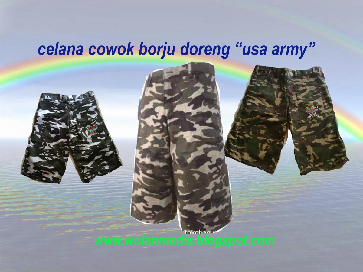 GROSIR CELANA: celana cowok borju US ARMY (doreng)