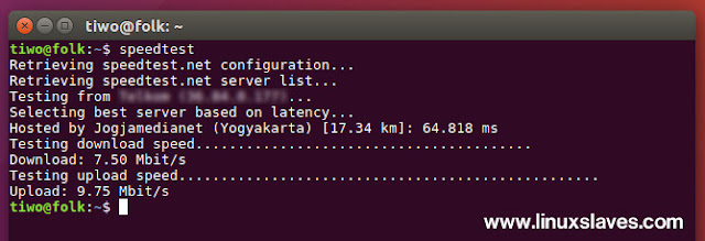 Check Internet Speed From Terminal Ubuntu Linux