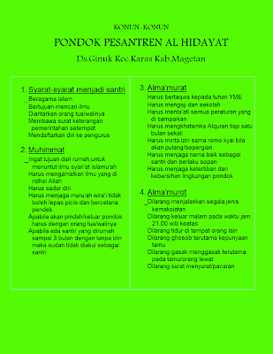 Pondok Pesantren Al Hidayat Ginuk Profil