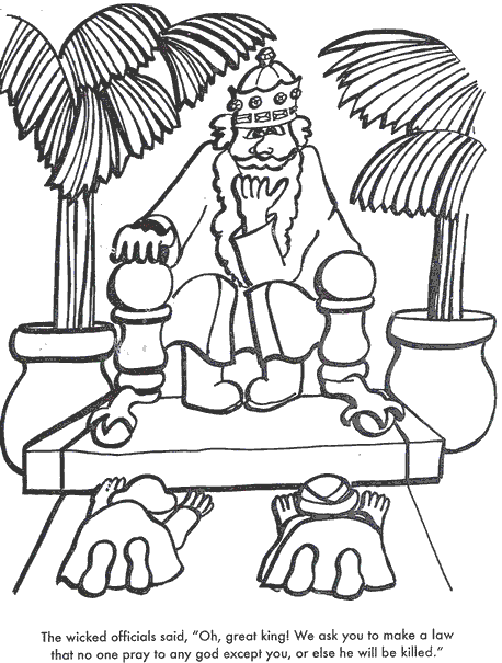 daniel obeyed god coloring pages - photo #2