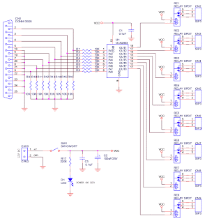 8 Channel LPT Relay Board - DIY Electronics Projects, Circuits Diagrams