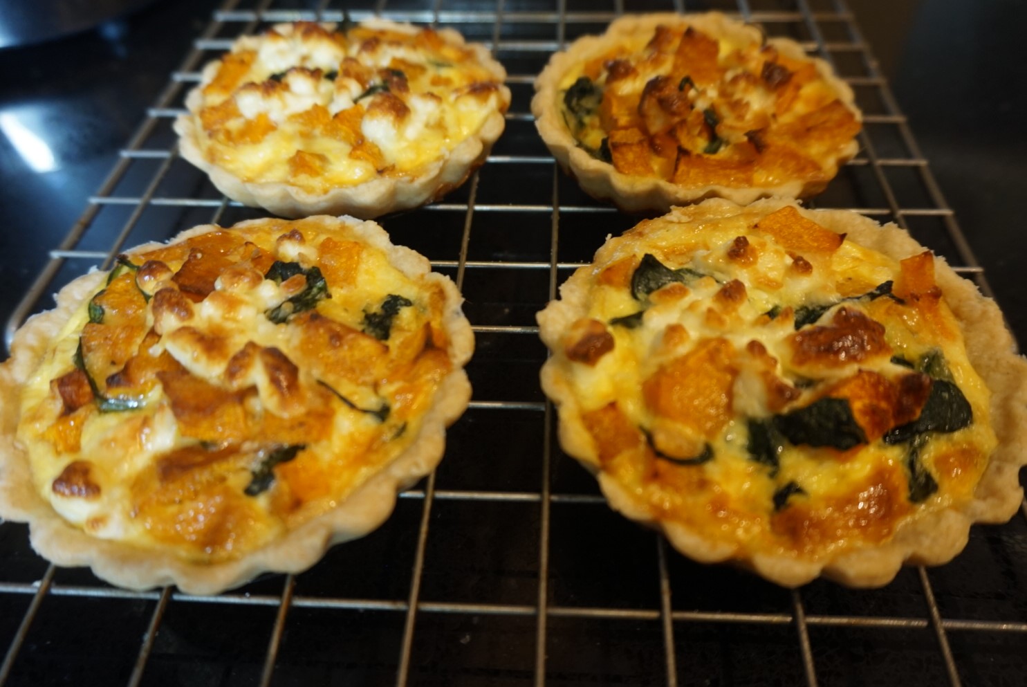 Butternut Squash, Spinach and Feta Mini Quiches