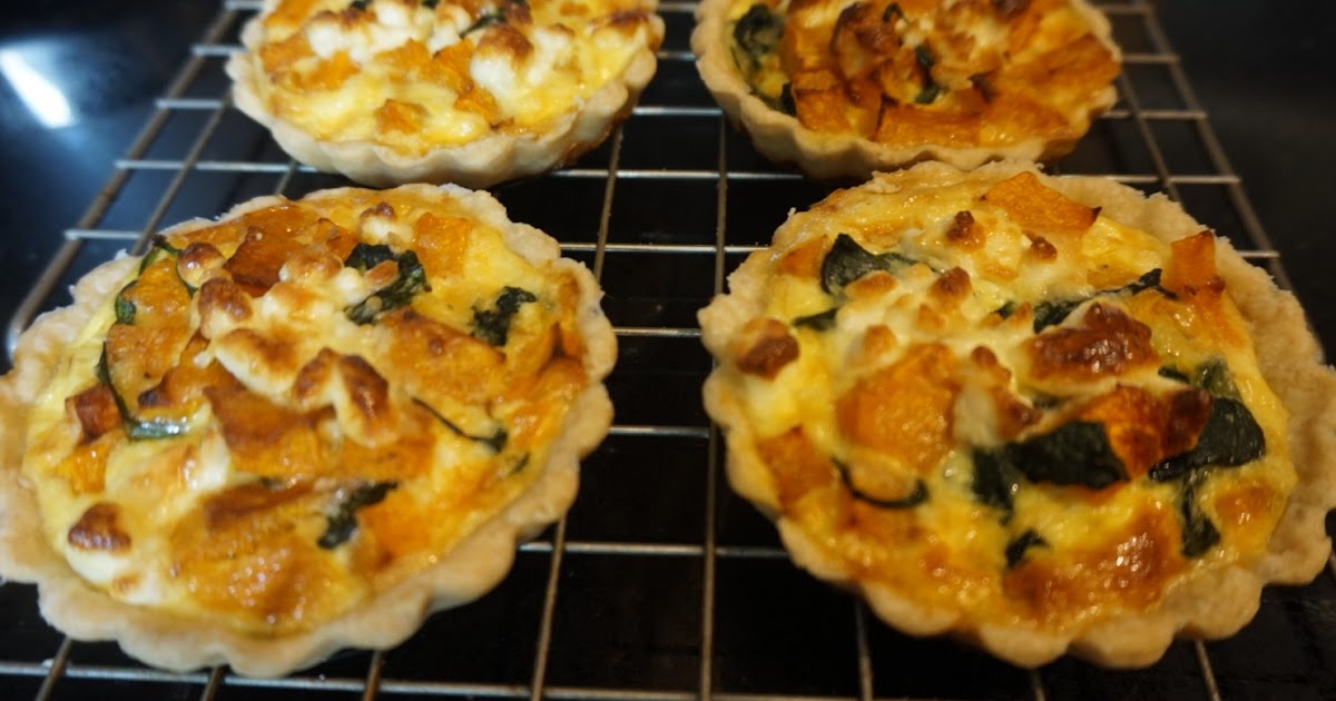 Butternut Squash, Spinach and Feta Mini Quiches