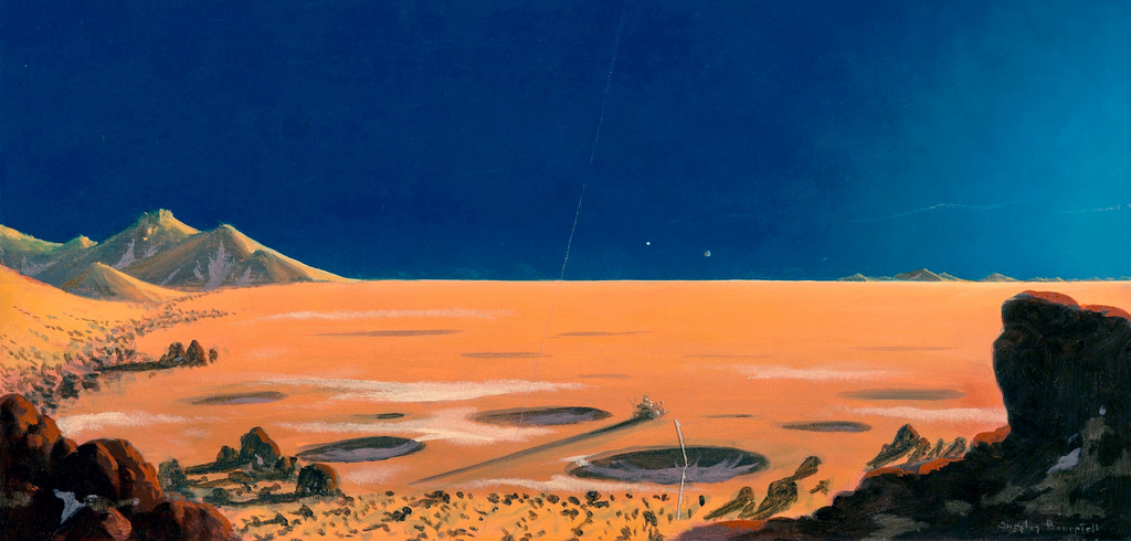 Поверхность марса рисунок