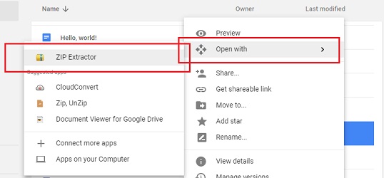 zip file google drive where are downloads