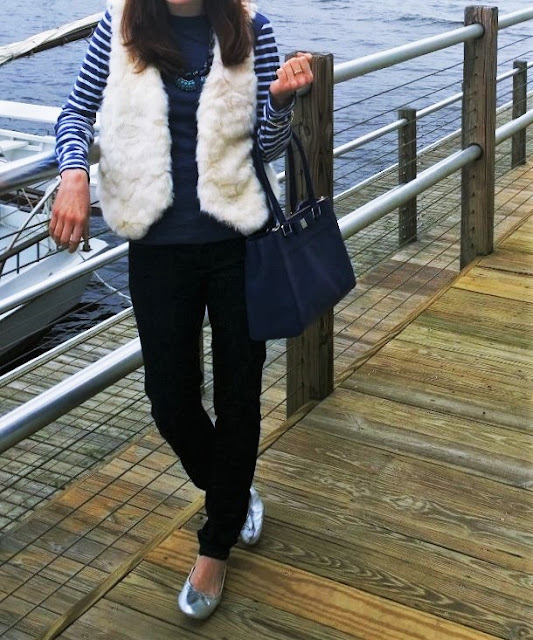Spring transitional outfit navy