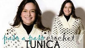 Suéter calado con escote en V para tejer a crochet / Paso a paso