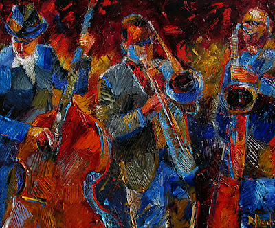 Debra Hurd Original Paintings AND Jazz Art: Jazz Art Abstract Music