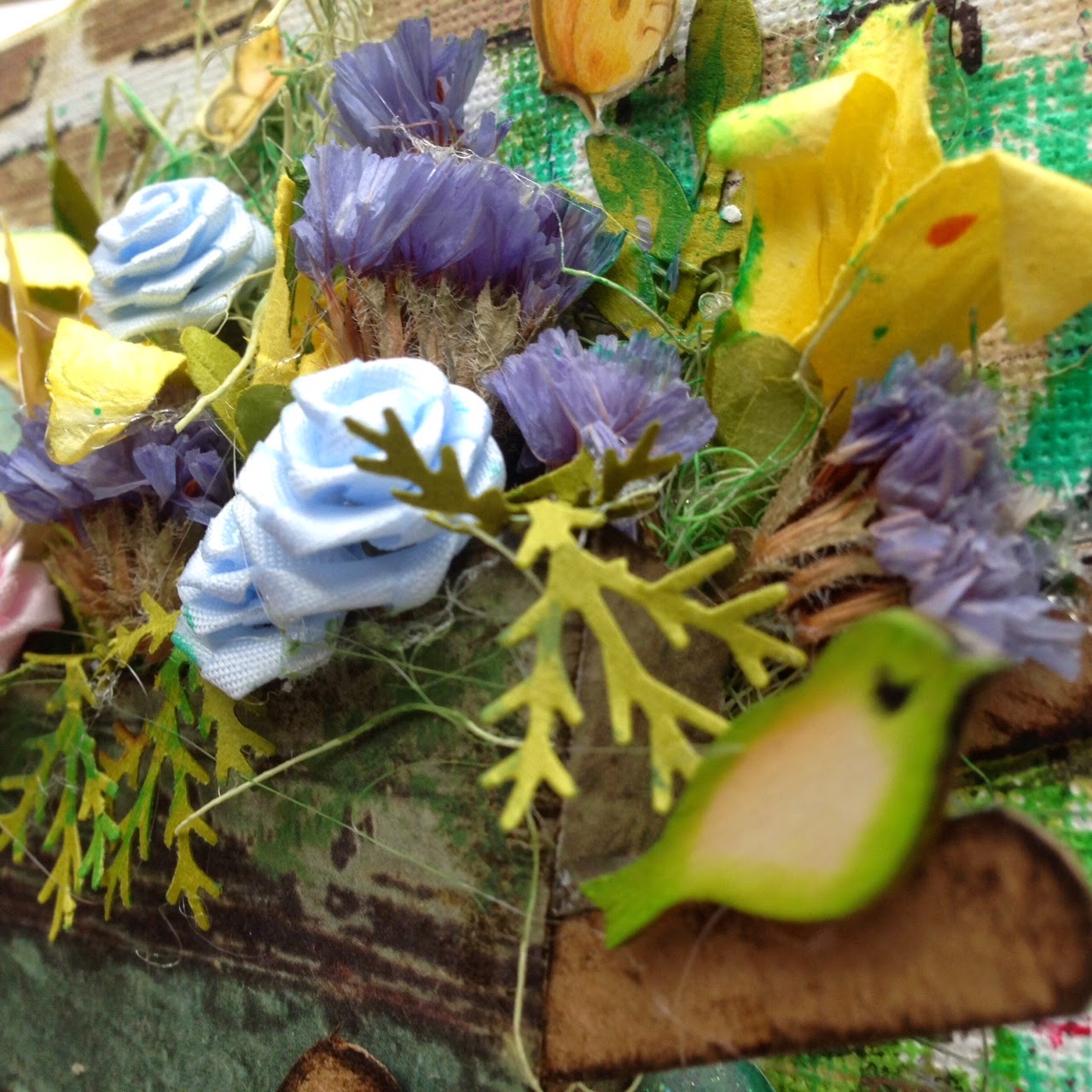 Paper Barrow Butterflies N' Buttons: paper wheel barrow canvas