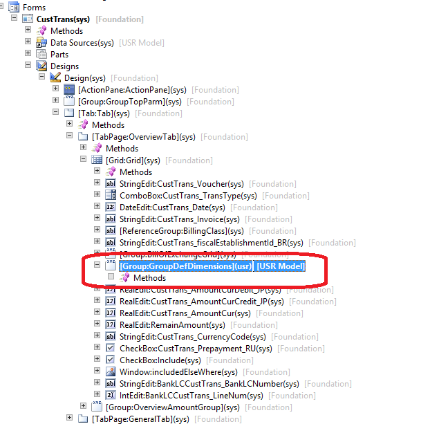 MS AX developer's notes Filtration and sorting data by financial