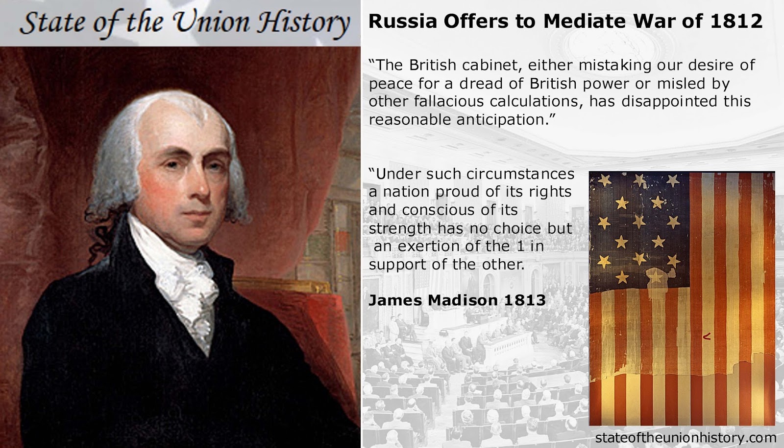 1812 James Madison Russia Offers To Mediate War Of 1812 State