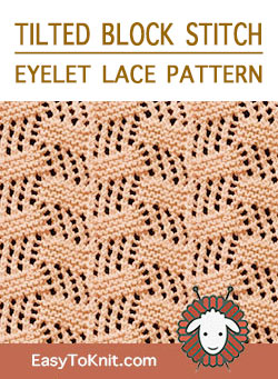 Easy Eyelet Lace Knitting Pattern